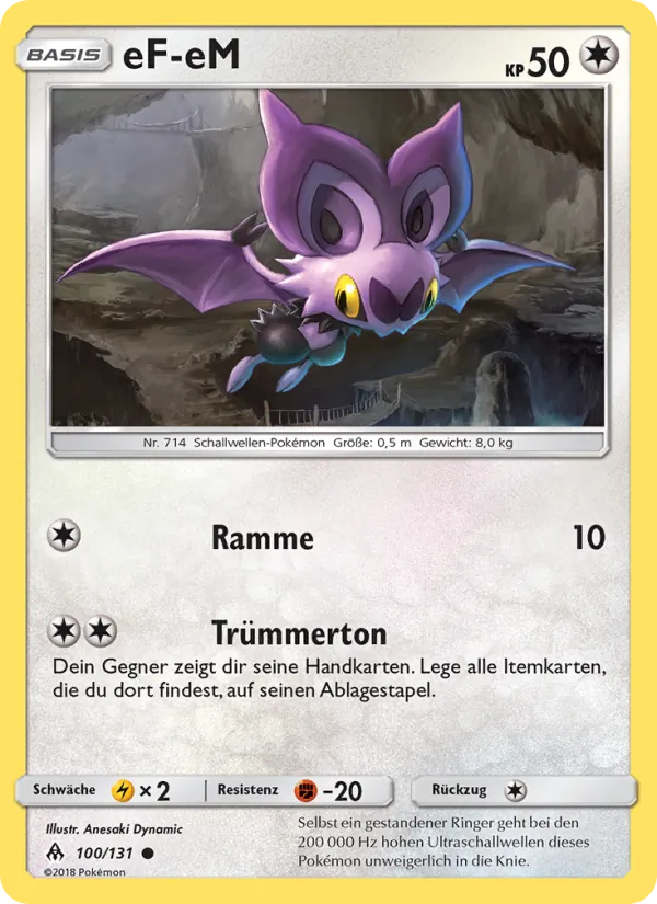 Karte eF-eM aus Grauen Der Lichtfinsternis, Nummer 100/131