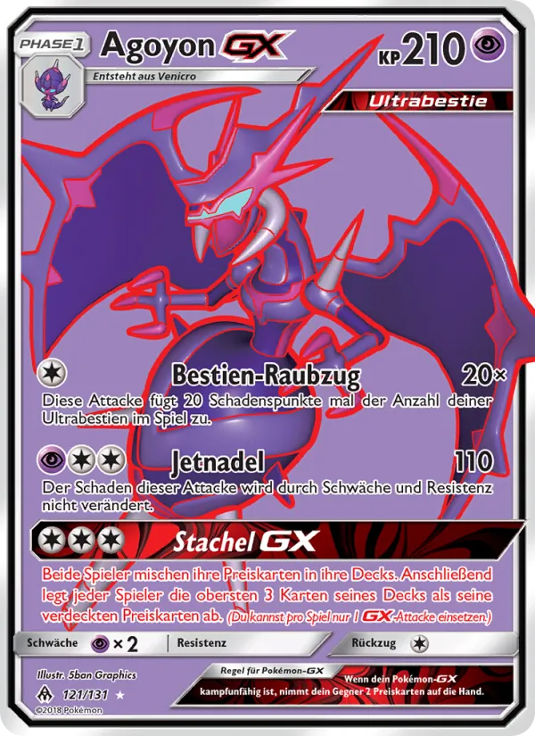Karte Agoyon GX aus Grauen Der Lichtfinsternis, Nummer 121/131