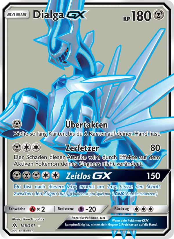 Karte Dialga GX aus Grauen Der Lichtfinsternis, Nummer 125/131