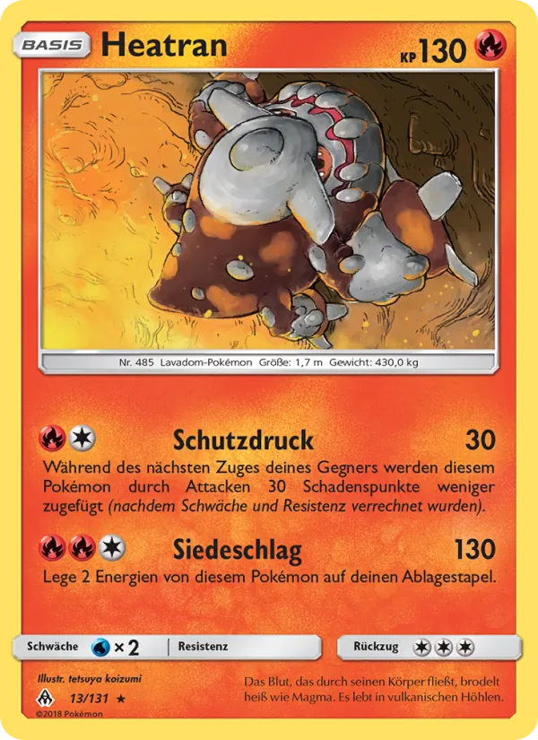 Karte Heatran aus Grauen Der Lichtfinsternis, Nummer 13/131