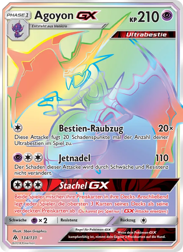 Karte Agoyon GX aus Grauen Der Lichtfinsternis, Nummer 134/131