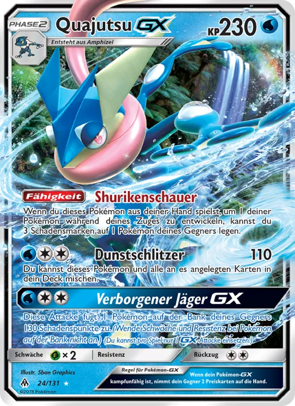 Karte Quajutsu GX aus Grauen Der Lichtfinsternis, Nummer 24/131