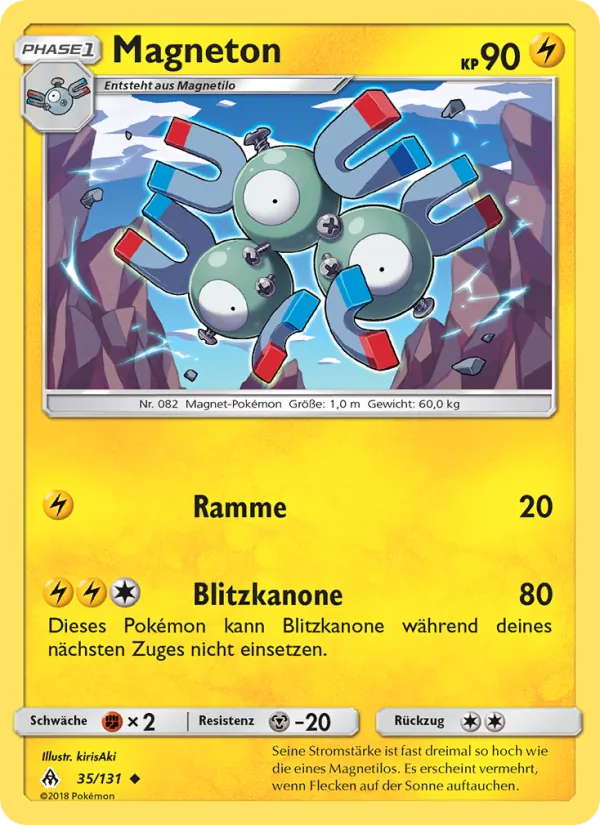 Karte Magneton aus Grauen Der Lichtfinsternis, Nummer 35/131