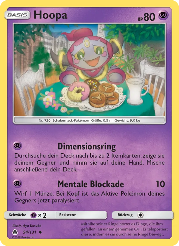 Karte Hoopa aus Grauen Der Lichtfinsternis, Nummer 54/131