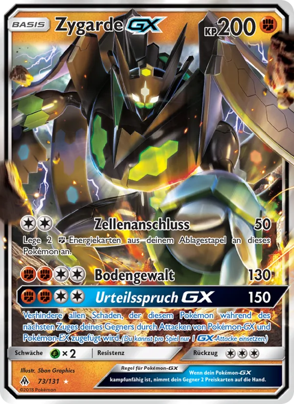 Karte Zygarde GX aus Grauen Der Lichtfinsternis, Nummer 73/131