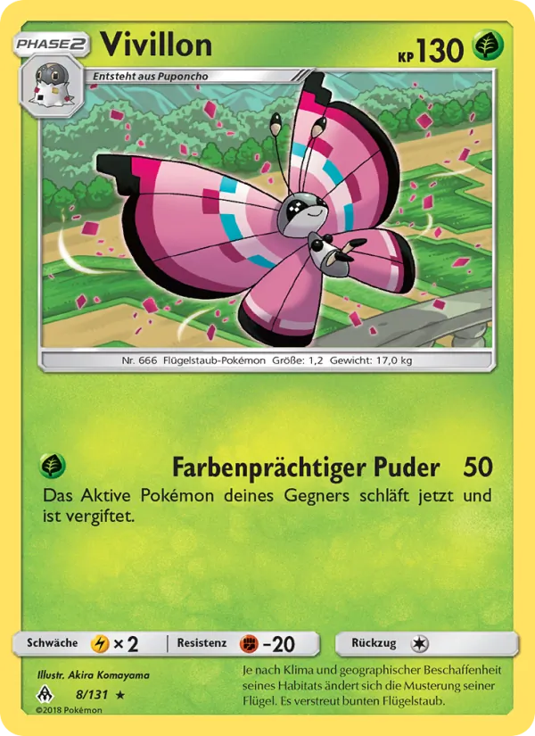 Karte Vivillon aus Grauen Der Lichtfinsternis, Nummer 8/131