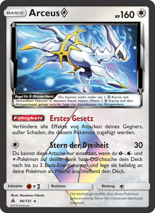 Karte Arceus ◇ aus Grauen Der Lichtfinsternis, Nummer 96/131