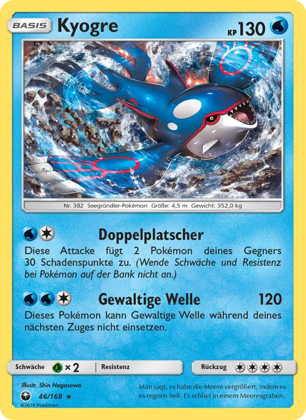 Karte Kyogre aus Sturm Am Firmament, Nummer 46/168