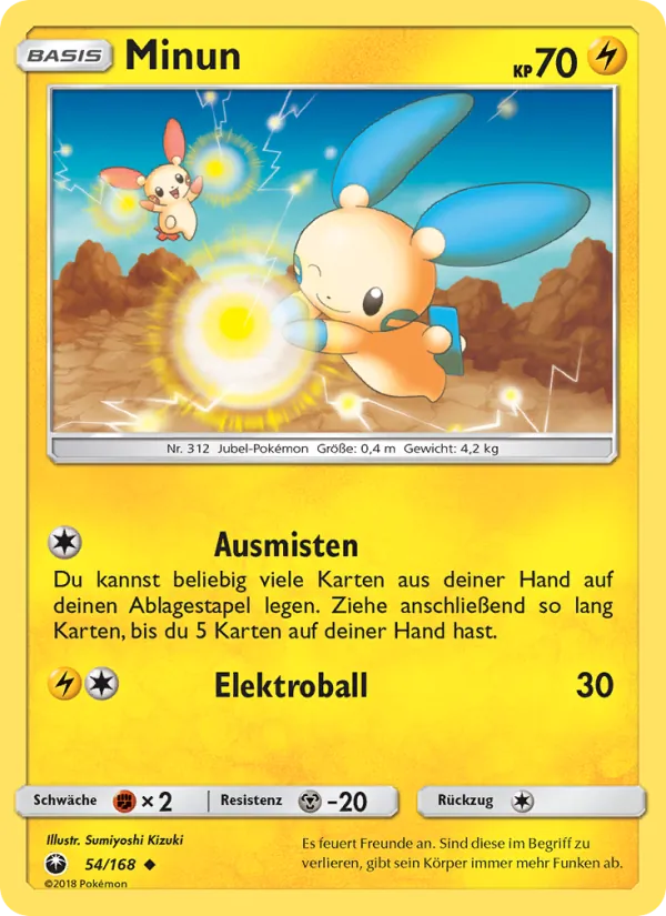 Karte Minun aus Sturm Am Firmament, Nummer 54/168