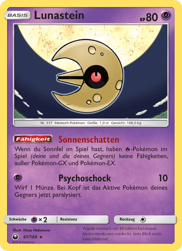 Karte Lunastein aus Sturm Am Firmament, Nummer 61/168