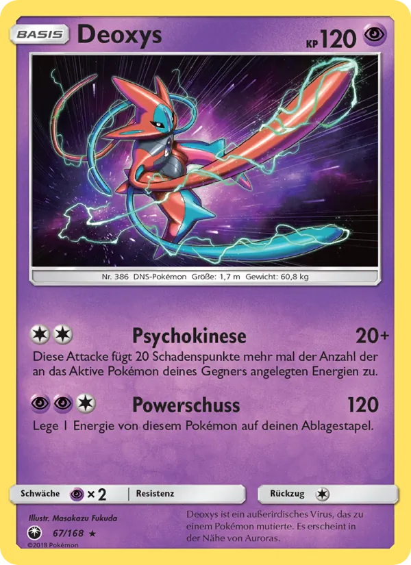 Karte Deoxys aus Sturm Am Firmament, Nummer 67/168