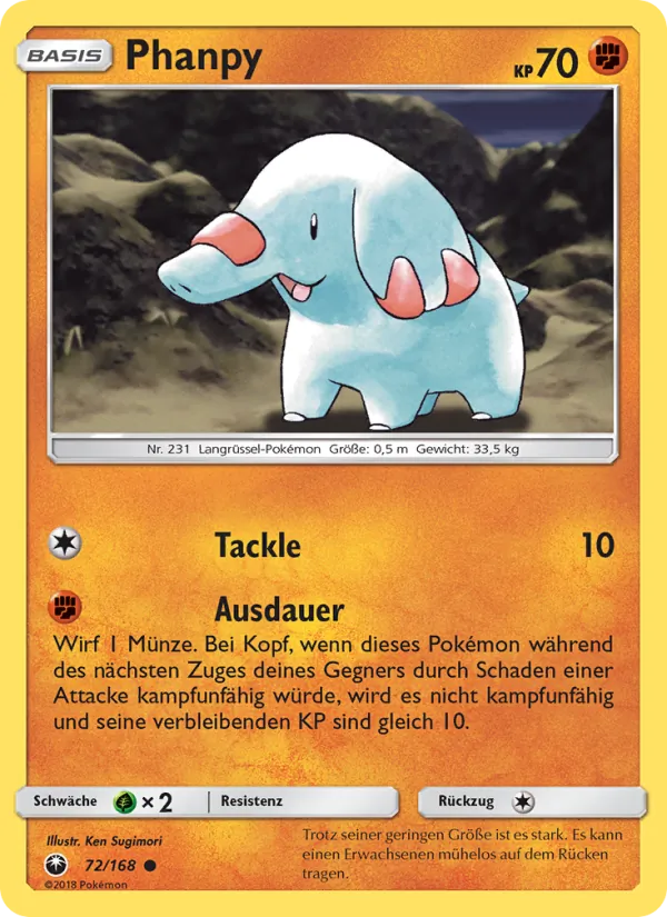 Karte Phanpy aus Sturm Am Firmament, Nummer 72/168