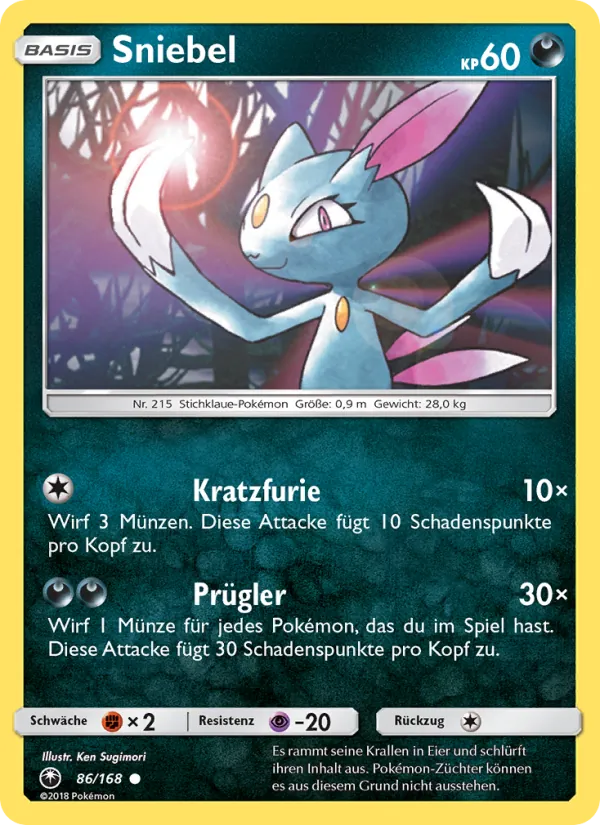 Karte Sniebel aus Sturm Am Firmament, Nummer 86/168