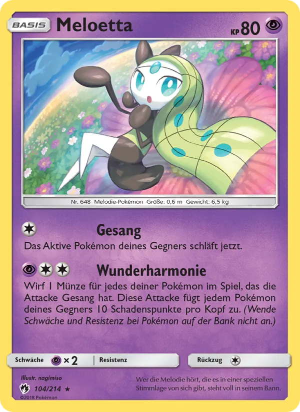 Karte Meloetta aus Echo des Donners, Nummer 104/214