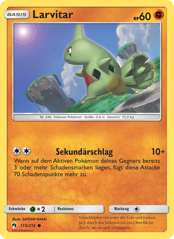 Karte Larvitar aus Echo des Donners, Nummer 115/214