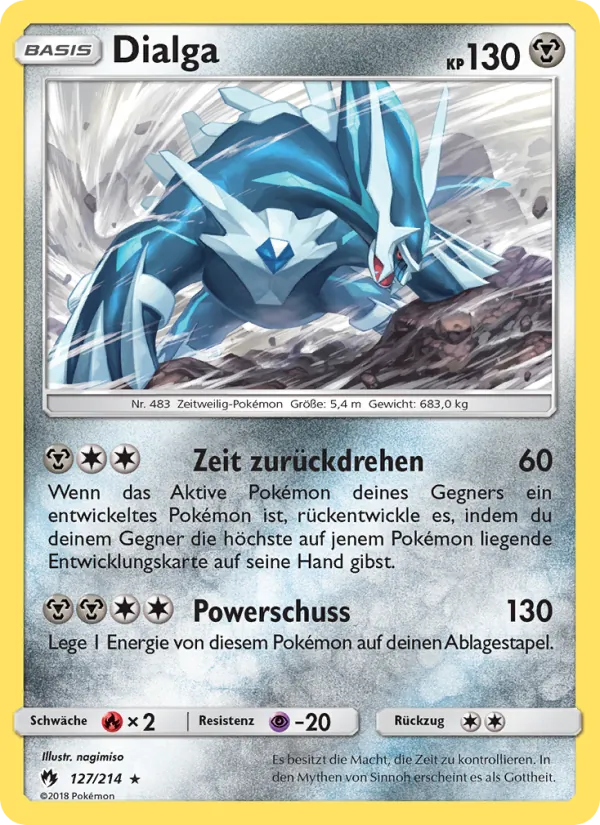 Karte Dialga aus Echo des Donners, Nummer 127/214