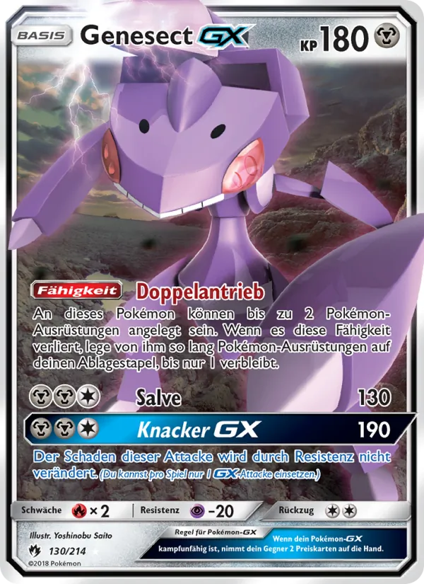Karte Genesect GX aus Echo des Donners, Nummer 130/214