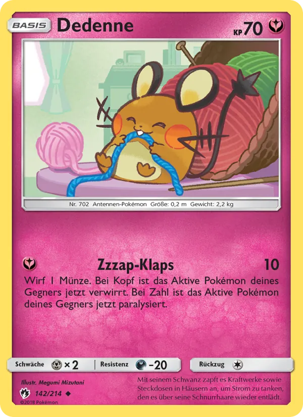 Karte Dedenne aus Echo des Donners, Nummer 142/214