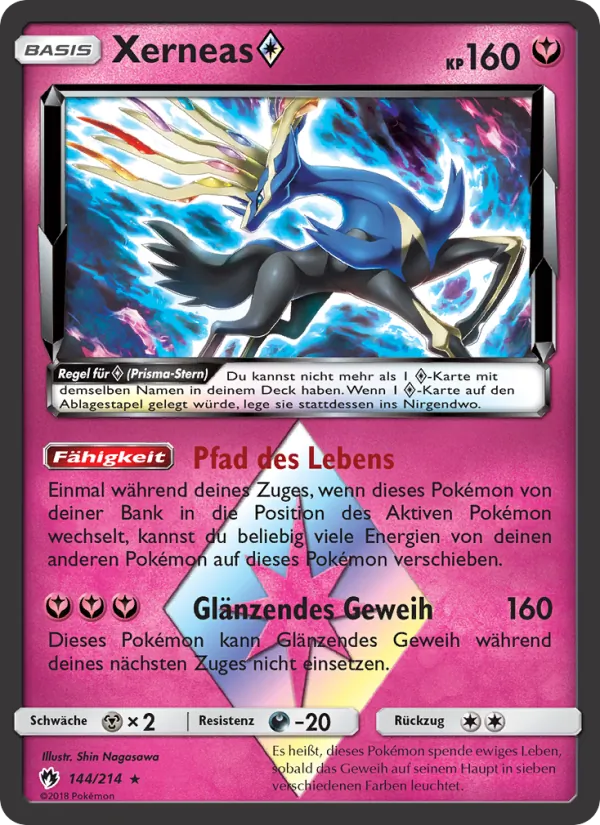 Karte Xerneas ◇ aus Echo des Donners, Nummer 144/214