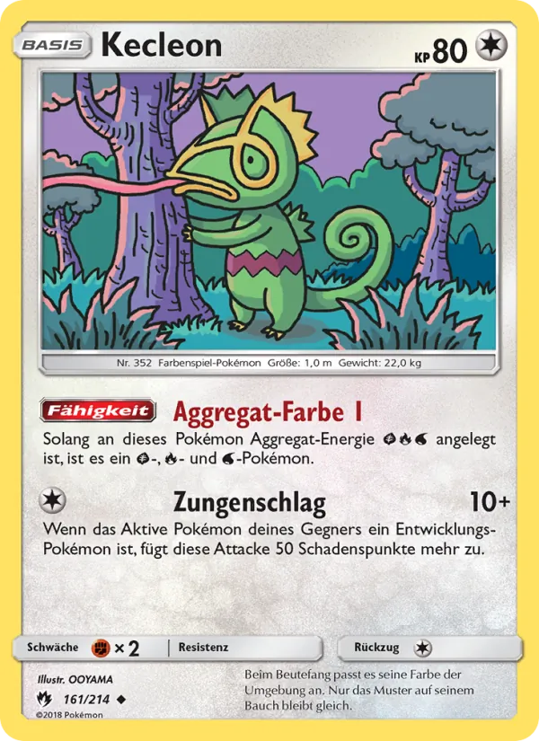 Karte Kecleon aus Echo des Donners, Nummer 161/214