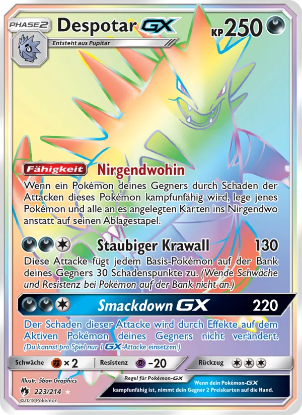 Karte Despotar GX aus Echo des Donners, Nummer 223/214