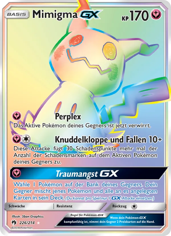 Karte Mimigma GX aus Echo des Donners, Nummer 226/214