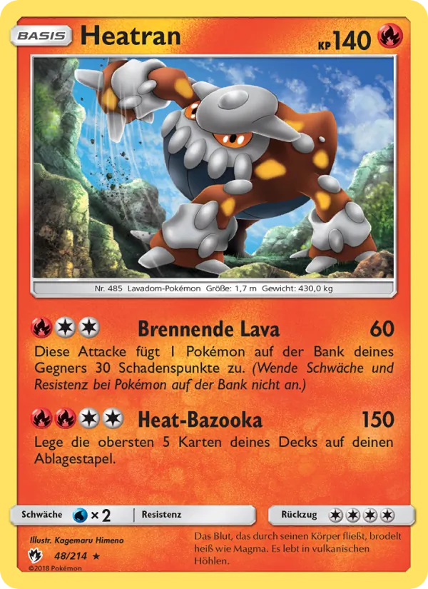 Karte Heatran aus Echo des Donners, Nummer 48/214