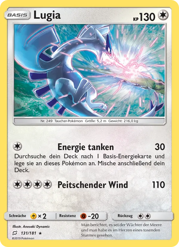 Karte Lugia aus Teams Sind Trumpf, Nummer 131/181