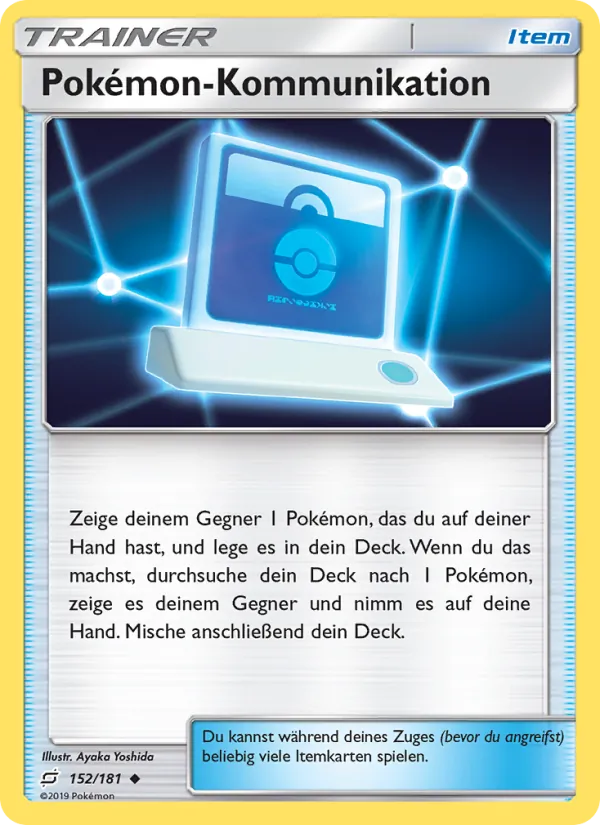 Karte Pokémon-Kommunikation aus Teams Sind Trumpf, Nummer 152/181