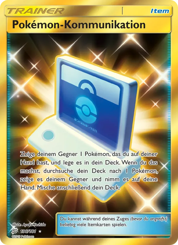 Karte Pokémon-Kommunikation aus Teams Sind Trumpf, Nummer 196/181