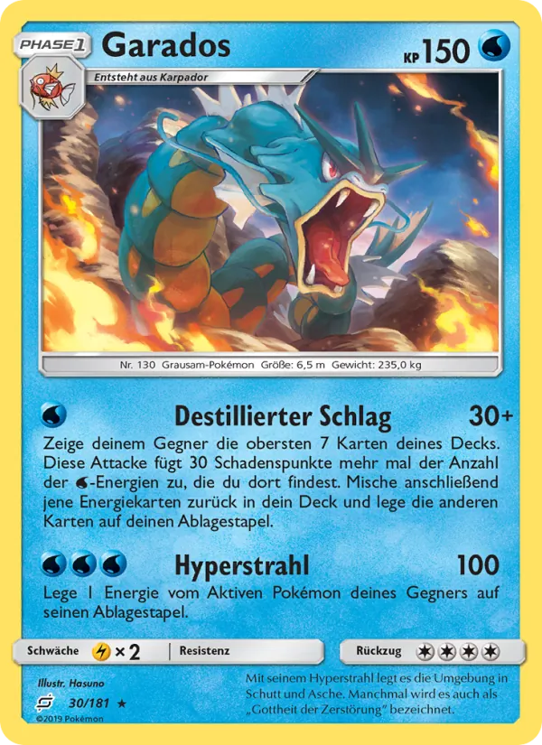 Karte Garados aus Teams Sind Trumpf, Nummer 30/181