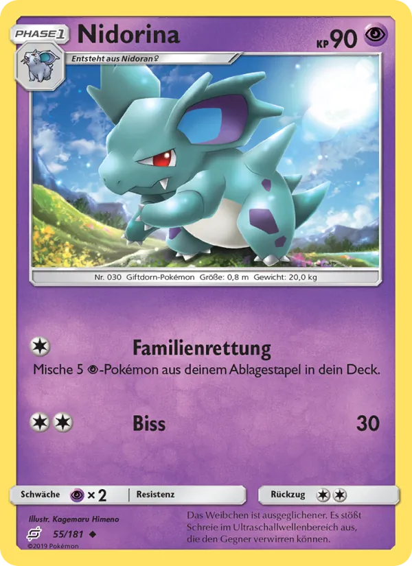 Karte Nidorina aus Teams Sind Trumpf, Nummer 55/181