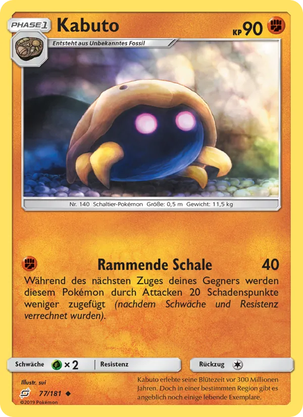 Karte Kabuto aus Teams Sind Trumpf, Nummer 77/181