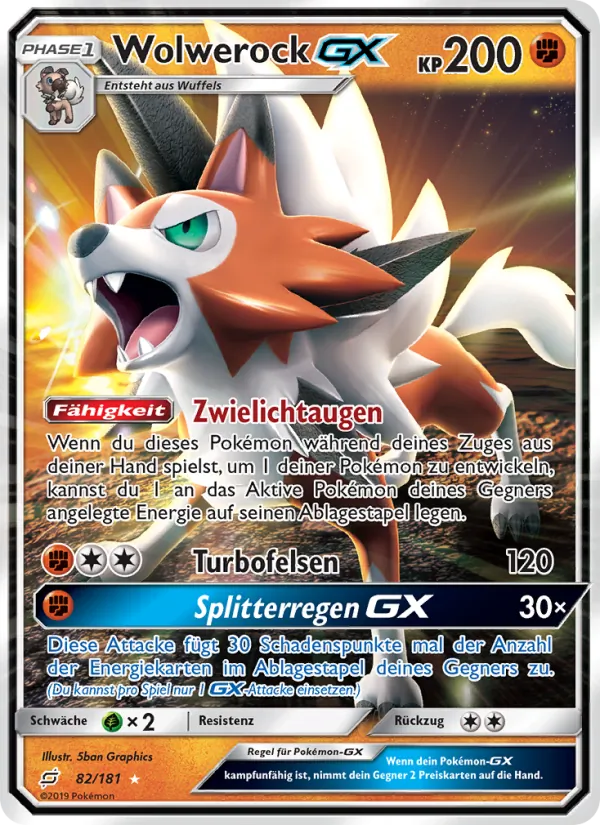 Karte Wolwerock GX aus Teams Sind Trumpf, Nummer 82/181