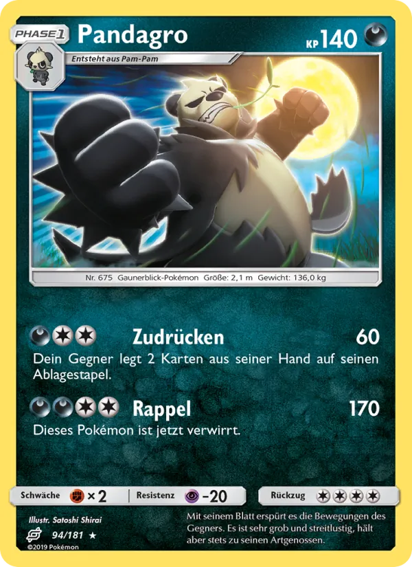 Karte Pandagro aus Teams Sind Trumpf, Nummer 94/181