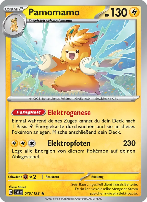 Karte Pamomamo aus Karmesin & Purpur, Nummer 076/198