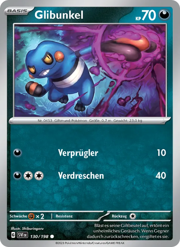 Karte Glibunkel aus Karmesin & Purpur, Nummer 130/198