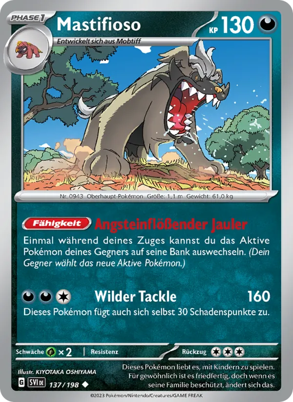 Karte Mastifioso aus Karmesin & Purpur, Nummer 137/198