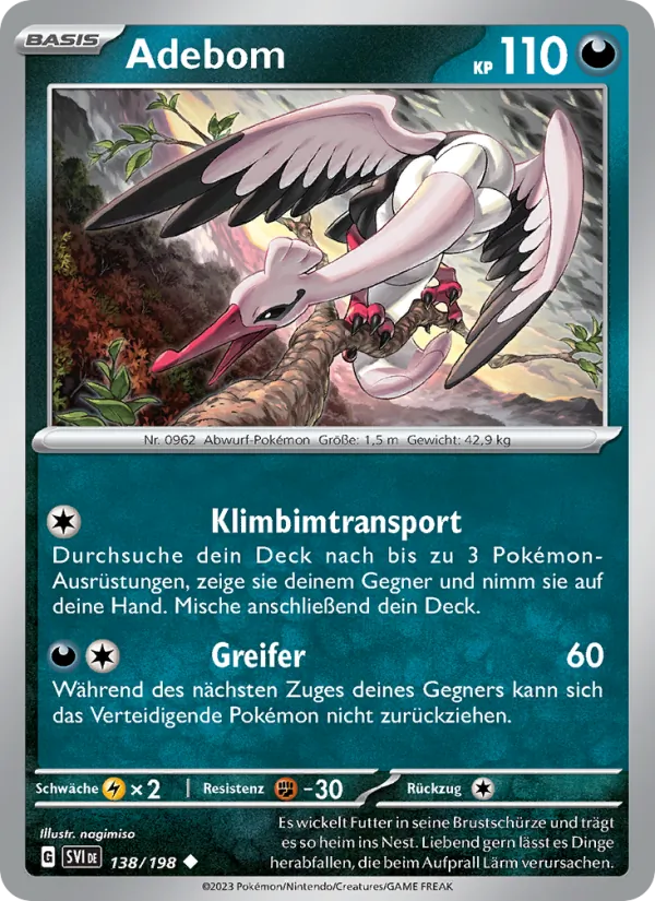 Karte Adebom aus Karmesin & Purpur, Nummer 138/198