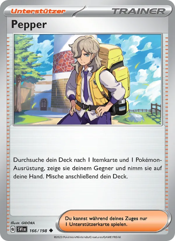 Karte Pepper aus Karmesin & Purpur, Nummer 166/198