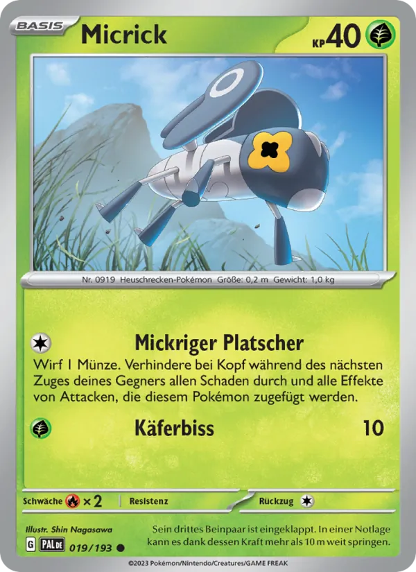Karte Micrick aus Entwicklungen in Paldea, Nummer 019/193