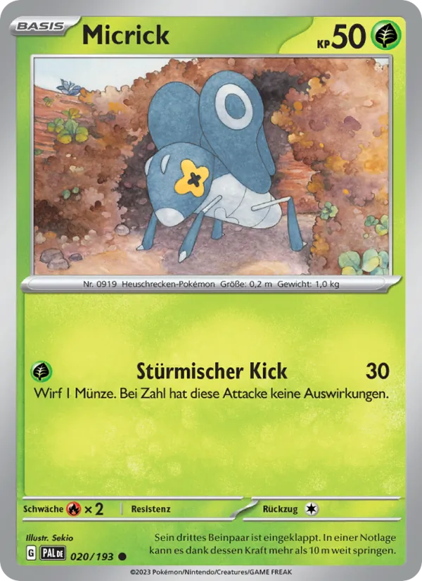 Karte Micrick aus Entwicklungen in Paldea, Nummer 020/193