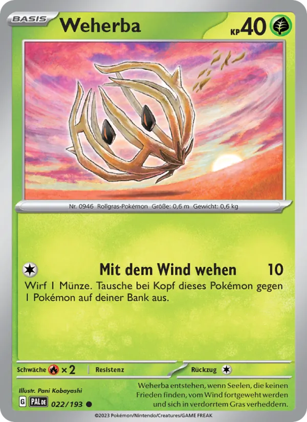 Karte Weherba aus Entwicklungen in Paldea, Nummer 022/193