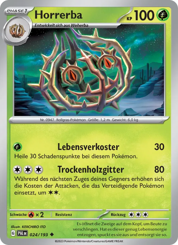 Karte Horrerba aus Entwicklungen in Paldea, Nummer 024/193