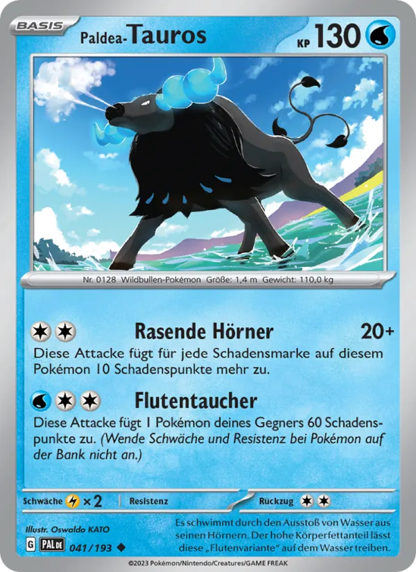 Karte Paldea-Tauros aus Entwicklungen in Paldea, Nummer 041/193
