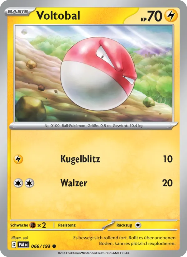 Karte Voltobal aus Entwicklungen in Paldea, Nummer 066/193