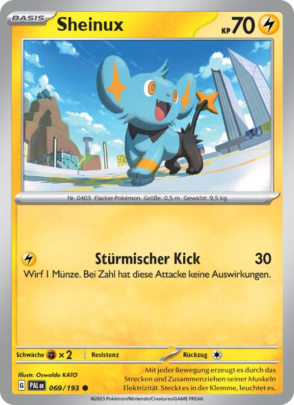 Karte Sheinux aus Entwicklungen in Paldea, Nummer 069/193