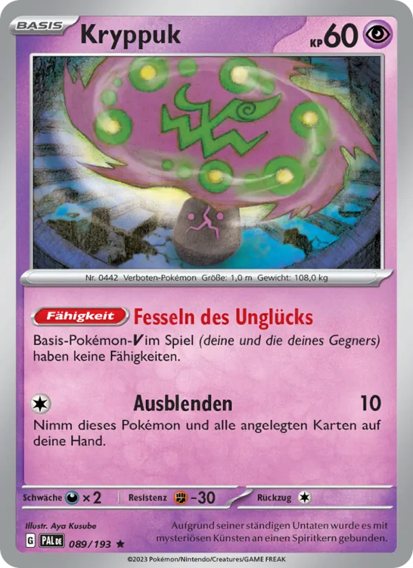 Karte Kryppuk aus Entwicklungen in Paldea, Nummer 089/193