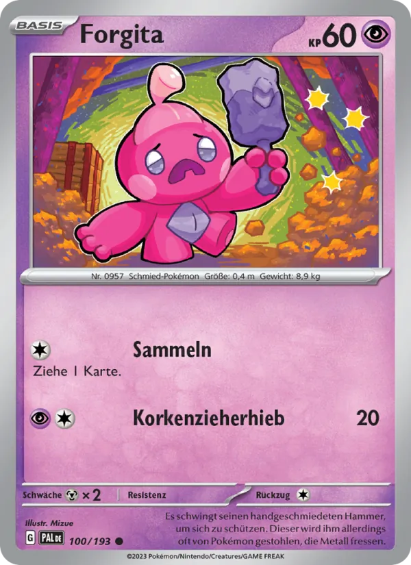 Karte Forgita aus Entwicklungen in Paldea, Nummer 100/193