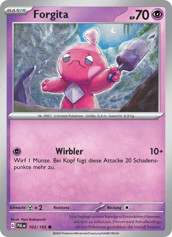Karte Forgita aus Entwicklungen in Paldea, Nummer 102/193